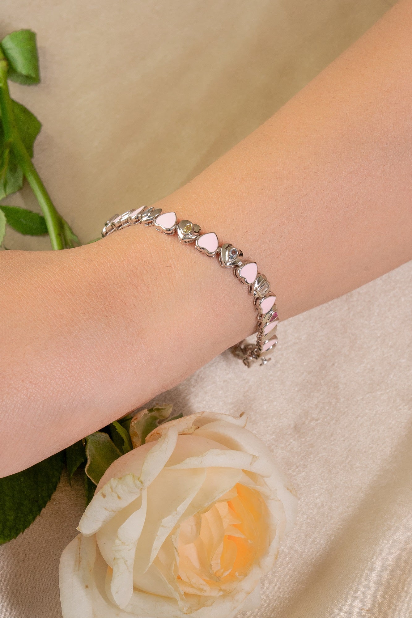 Rose Rhythm Pure Sterling Silver Bracelet